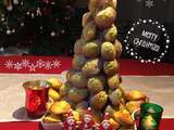 Sapin de madeleines aux pistaches et citron