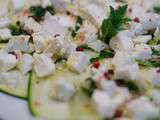 Carpaccio de courgettes et de feta à la menthe