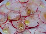 Carpaccio de radis roses