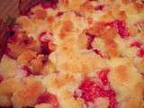 Crumble à la rhubarbe et aux fraises