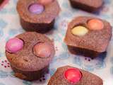 Financiers au chocolat et aux Smarties