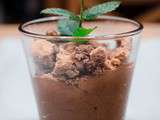 Mousse au chocolat façon pot de menthe fraîche