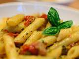 Salade de penne au pesto et aux tomates séchées