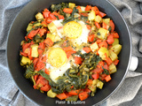 Chakchouka aux épinards, courgettes, poivrons et tomates cerises