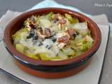 Gratin d’endive et poireau au roquefort