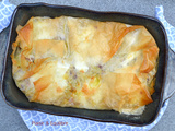 Gratin de pommes de terre, courgettes, mozzarella en pâte filo