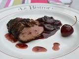 Magret de canard, compotée de cerises