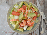 Salade d’endives aux crevettes, avocat et pamplemousse