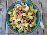 Salade d’endives aux lardons, avocat, pomme et comté