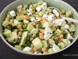 Salade de pois chiches, persil, concombre et feta