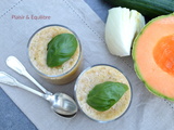 Soupe froide de melon, fenouil et concombre