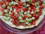 Tarte panna cotta au chèvre et légumes d’été