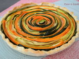 Tarte spirale aux courgettes, aux carottes et à la feta