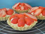 Tartelettes aux fraises, crème diplomate