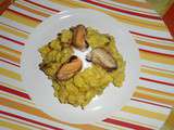 Risotto moule, lait de coco et safran