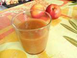 Smoothie banane pêche abricot