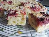 Crumb cake fraise et rhubarbe