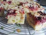 Crumb cake fraise et rhubarbe