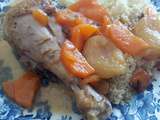 Cuisses de poulet aux carottes et abricots secs