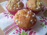 Madeleines en forme de muffins à la vanille façon chouquette