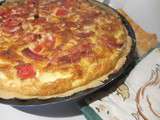 Tarte aux tomates, jambon et mozzarella