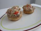 Champignons farcies jambon, poivron