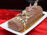 Bûche de Noël à la crème au beurre au chocolat