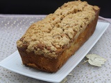 Cake aux pommes, à la cannelle en crumble