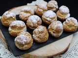 Choux à la compote de rhubarbe