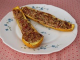 Courgettes farcies au jambon