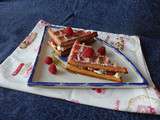 Gaufre rose aux framboises