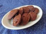 Madeleines au chocolat noir et au chocolat blanc