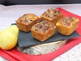 Mini cake à la poire et noix de pécan