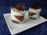 Panna cotta au chocolat et à la vanille, sauce chocolat « Extra Bitter », tuile au carambar ®