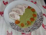 Paupiettes de poulet crème de petits pois