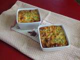 Petits clafoutis aux petits pois basilic et ricotta