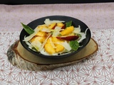 Salade croquante de fenouil, nectarine et copeaux de parmesan