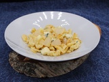 Spaetzle poêlés à la fourme d’Ambert et poires confites