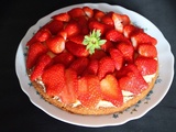 Tarte aux fraises sur sablé breton