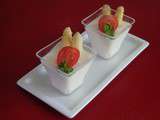 Verrines de panna cotta d’asperges blanches