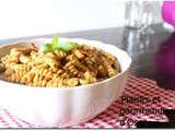 Fusilli aux pesto de tomates confite, pesto de basilic et pistaches