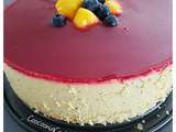 Bavarois exotique et son miroir framboise - Thermomix ou pas