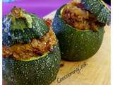 Courgettes rondes farcies au quinoa