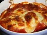 Gratin d'aubergines-tomates-mozzarella