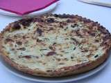 Tarte aux courgettes, fromage fondu et crabe