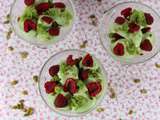 Verrine framboises et pistaches