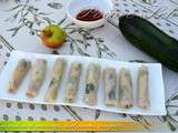 Mini rouleau de printemps, duel pomme, courgette