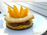 Tartelette au citron, mangue et chocolat