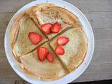 Crêpes au lait d’amande, vanille et fleur d’oranger