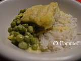 Curry de cabillaud aux petits pois